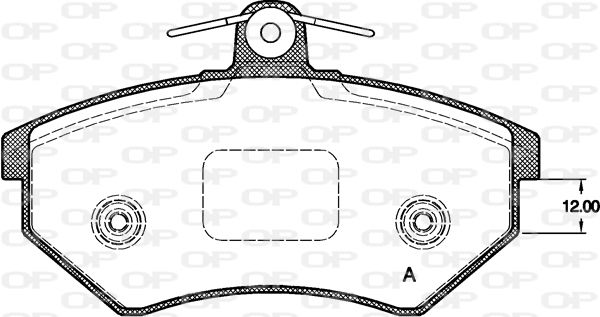 OPEN PARTS Комплект тормозных колодок, дисковый тормоз BPA0134.50